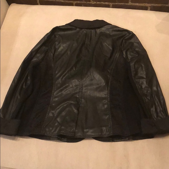 Chico’s Faux Leather Blazer - Picture 4 of 4